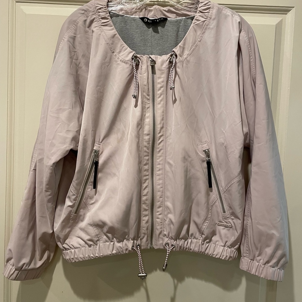 Athleta Light Pink Bomber Jacket